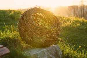 Floristik handmade Grapevine Rebenkugel Korb Sommer Deko Gartendeko Fotografie Innendekoration